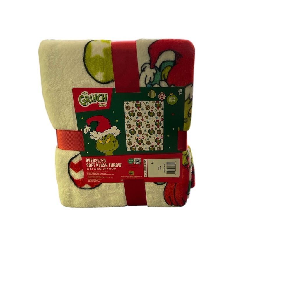 Grinch Holiday Plush Throw Blanket viral tik Tok holiday blanket 50 x 70 in